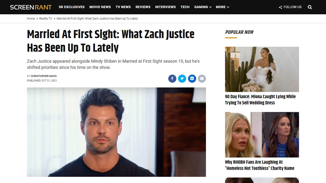 Married At First Sight: What Zach Justice Has Been Up To Lately